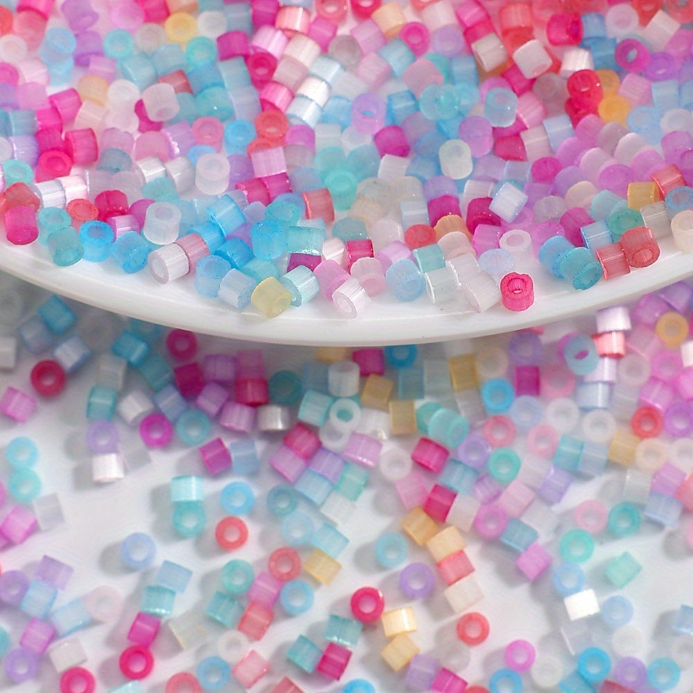 Cat's Eye Brushed Glass Beads