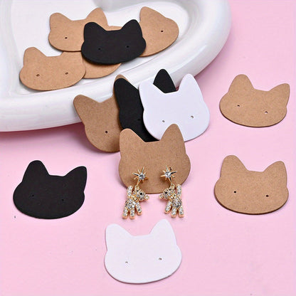 Colorful Cat Shape Jewelry Display Cards with Bags