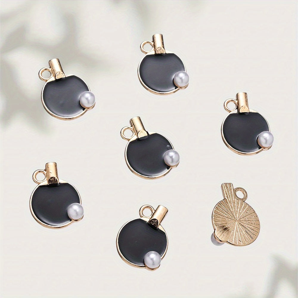 10PCS 12×17mm Colorful Table Tennis Acrylic Pendant Set