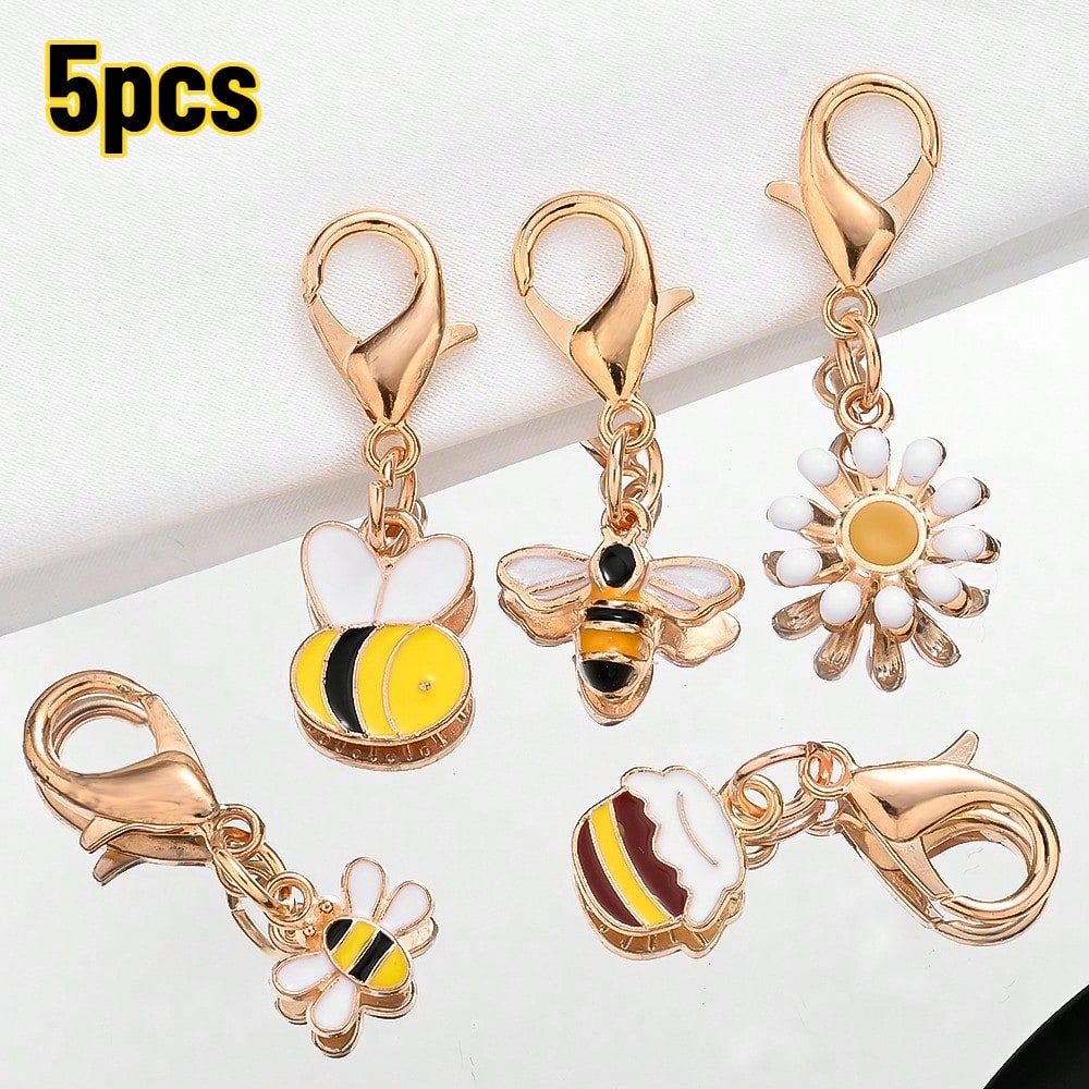 Summer Yellow Enamel Charm Set