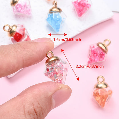 10PCS 16×22mm Minimalist Teardrop Glass Pendant Set