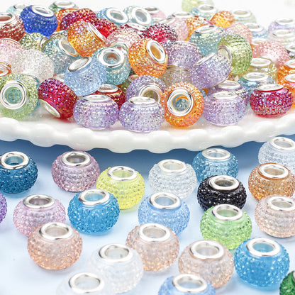 Mixed Color Resin Large Hole Beads