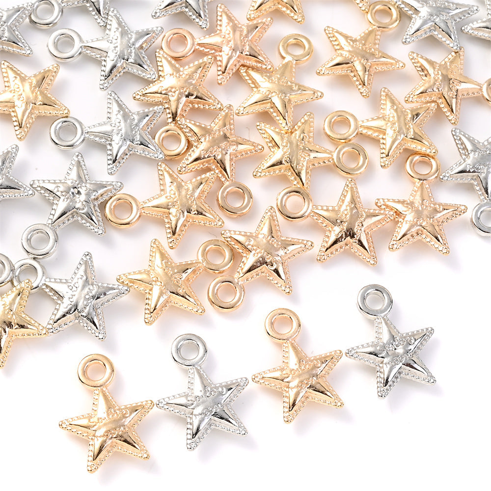 20PCS 12×15mm Antique Star CCB Pendant Beads