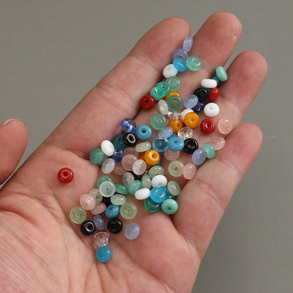 200pcs 3x6mm Colorful Glass Seed Abacus Beads