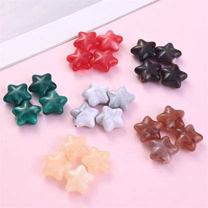 20pcs 20x20mm Star-Shaped Acrylic Beads