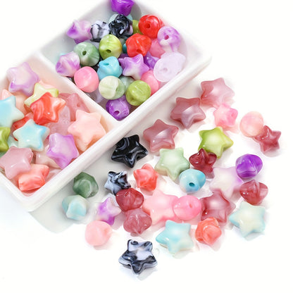 Star Pattern Acrylic Beads