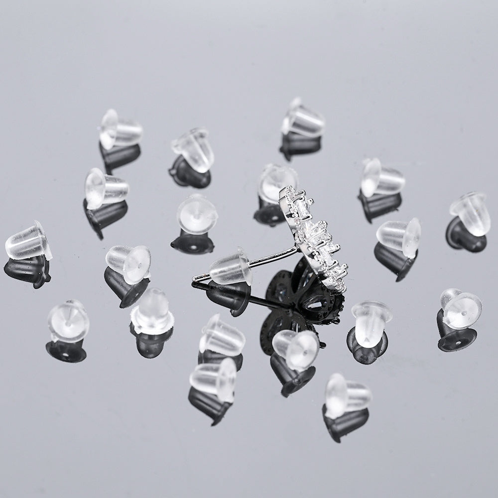 100PCS Soft Silicone Earring Back Set
