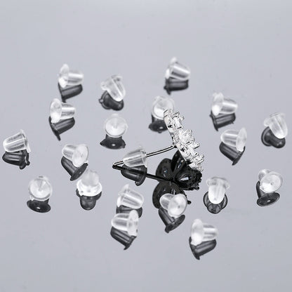 100PCS Soft Silicone Earring Back Set