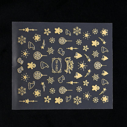 Gold Pattern Manicure Stickers