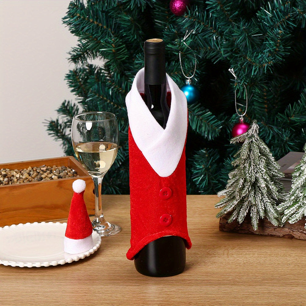 Christmas Velvet Wine Bottle Hat Covers