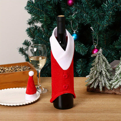 Christmas Velvet Wine Bottle Hat Covers