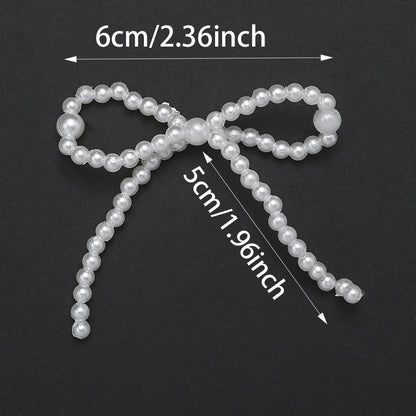 Faux Pearl Bowknot Embellishments