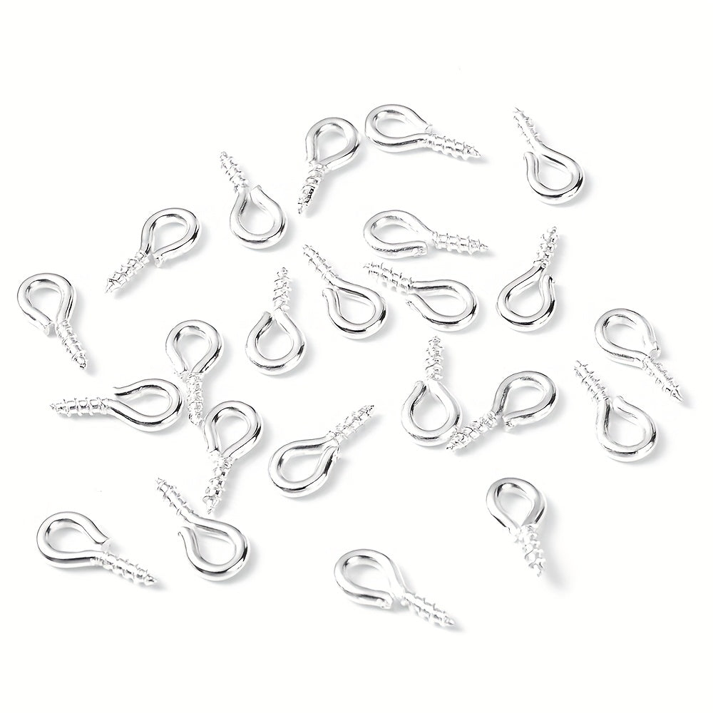 100PCS 4×8mm Mini Metal Eye Pins for Jewelry Making
