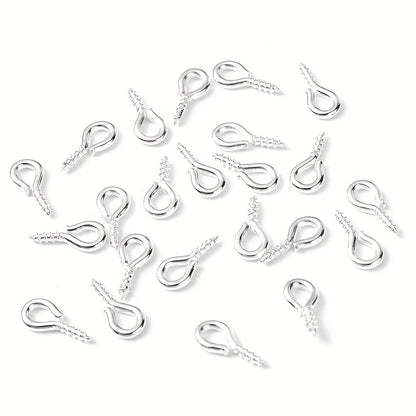 100PCS 4×8mm Mini Metal Eye Pins for Jewelry Making