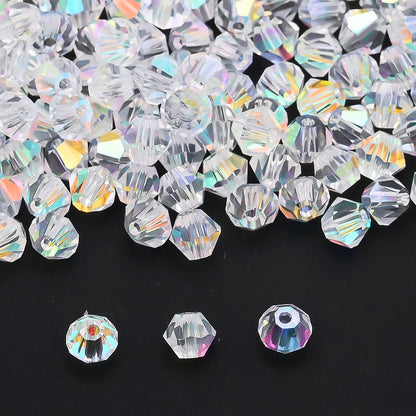 3/4 mm AB Glass Rhombus Beads