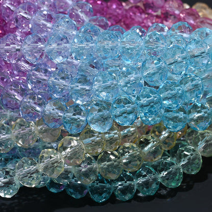 Transparent Faceted Crystal Glass Beads