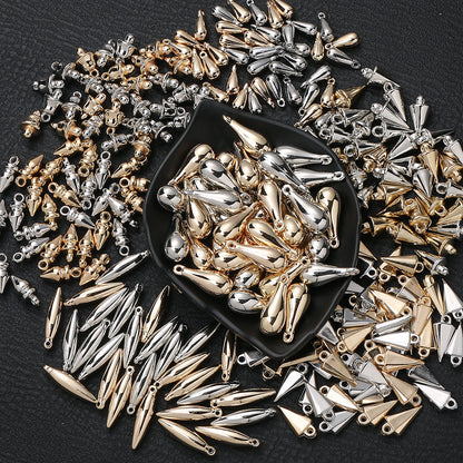 Gold & Silver CCB Plastic Pendants