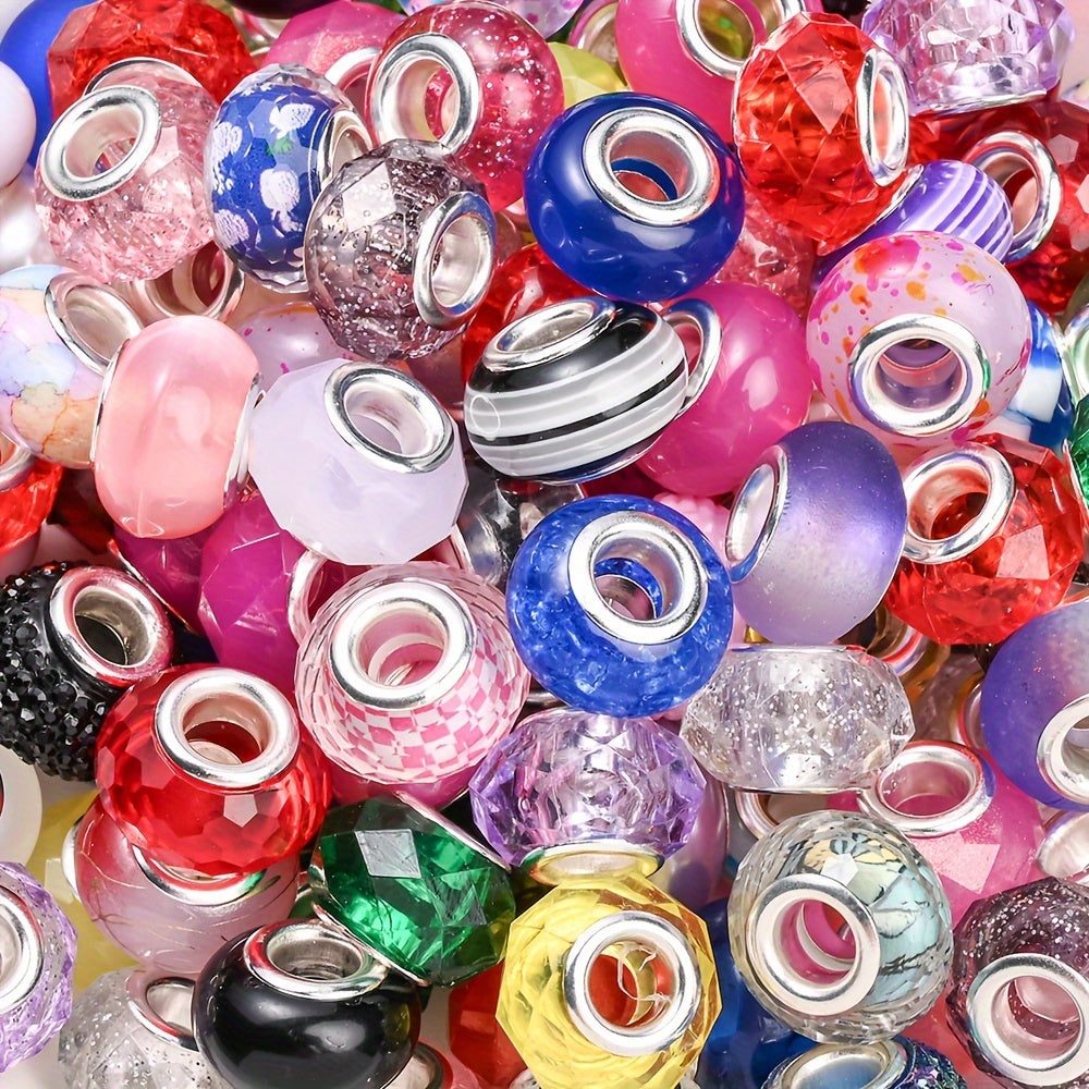 Acrylic Large Hole Spacer Beads