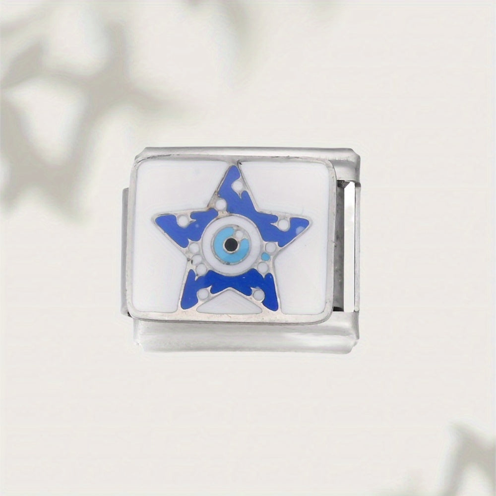 1pc 9mm Stainless Steel Italian Charm Bead