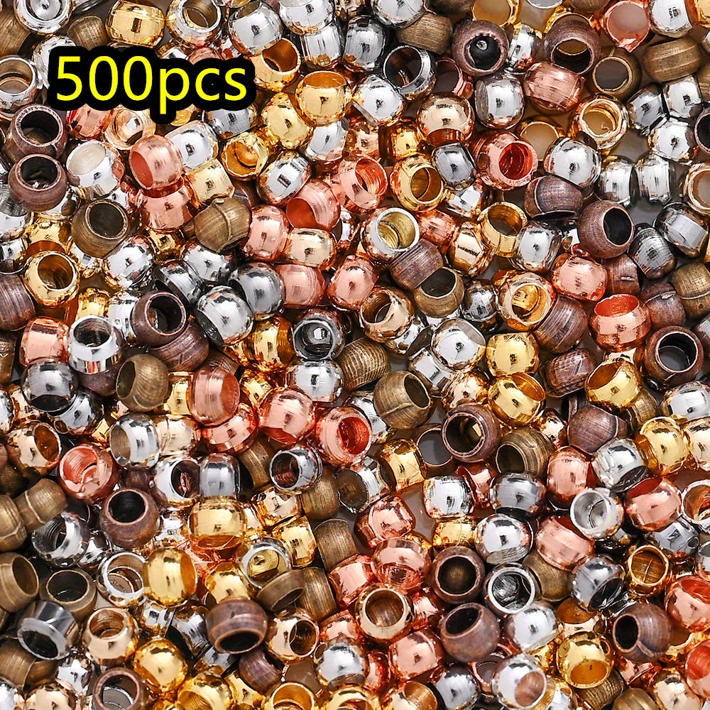500pcs/lot 1.5/2/2.5/3mm Golden Copper Crimp Beads