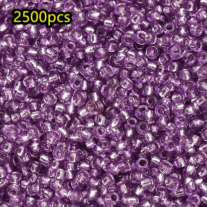 2500pcs/set 1.5mm Shiny Glass Seed Beads