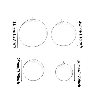 Mixed Alloy Earring Hoop Set