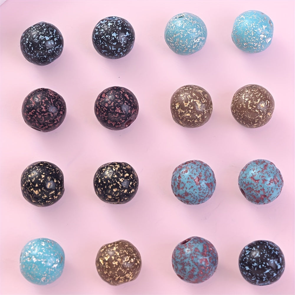 20PCS 12mm Curved Cut Round Acrylic Spacer Beads