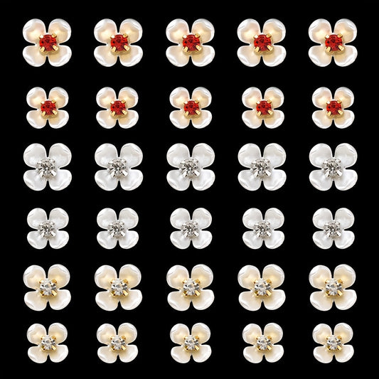 Colored Four-Petal Acrylic Patches