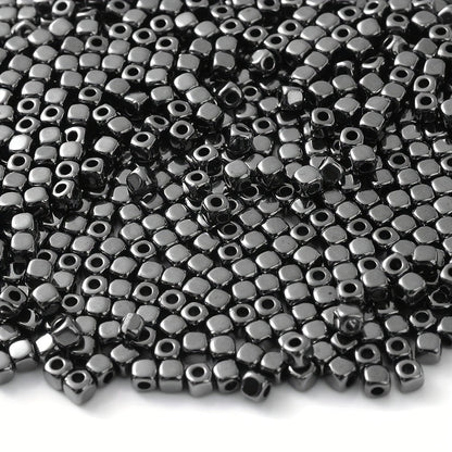 100PCS 3mm Multicolor Cube CCB Spacer Bead Set