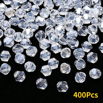 200/400pcs 6mm AB Crystal Glass Faceted Beads