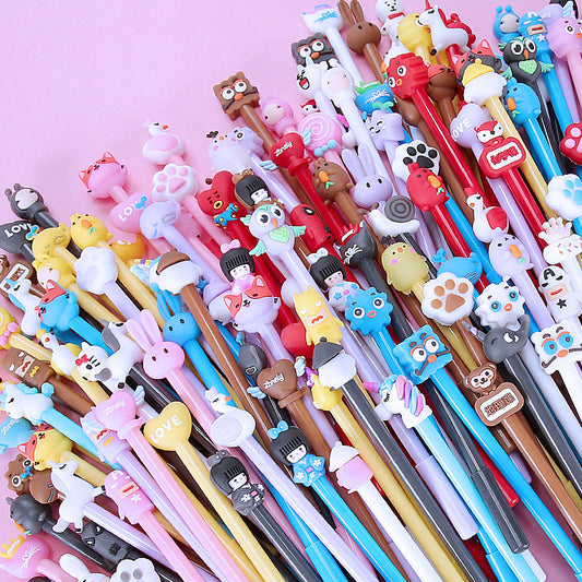 20-Piece Assorted Animal Silicone Gel Ink Pens