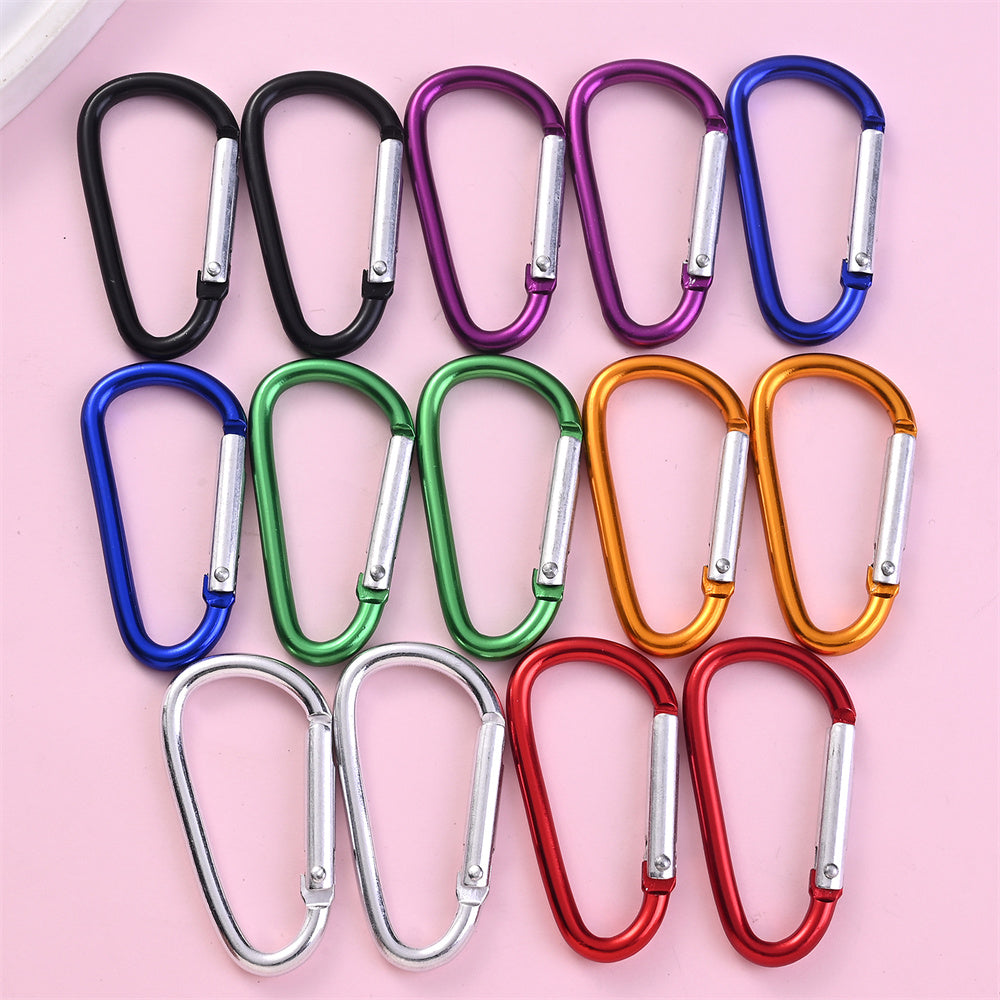 5/30/100-Piece 45x24 mm Mixed Color Aluminum Alloy Keychains