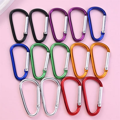 5/30/100-Piece 45x24 mm Mixed Color Aluminum Alloy Keychains
