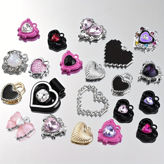 Heart Rhinestone Pendant Set