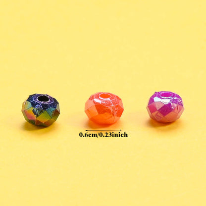 500pcs 6mm Halloween Faceted Acrylic Rondelle Beads