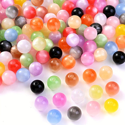 Cat Eye Resin Round Beads