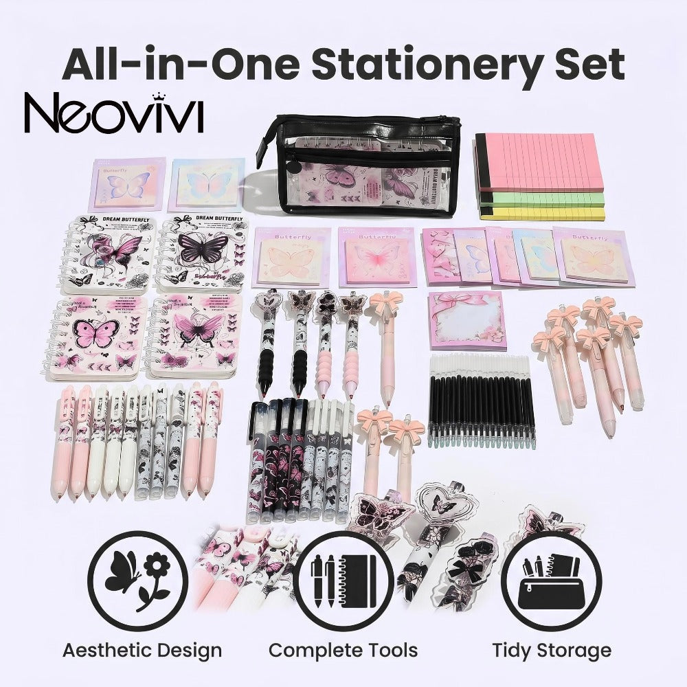 Butterfly Theme Writing Supplies Set