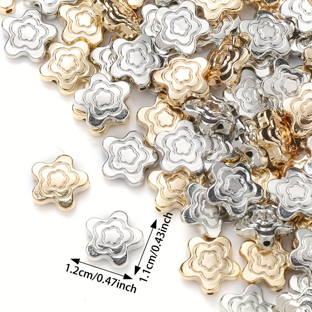 Swirl Flower Plastic Spacer Beads