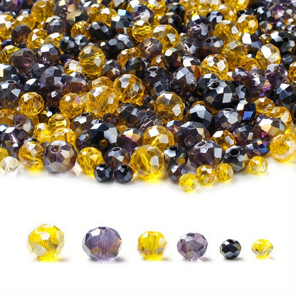 Halloween Faceted Glass Spacer Beads