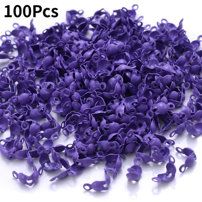 100/200pcs 4x8mm Ball Chain Connector Crimp Beads