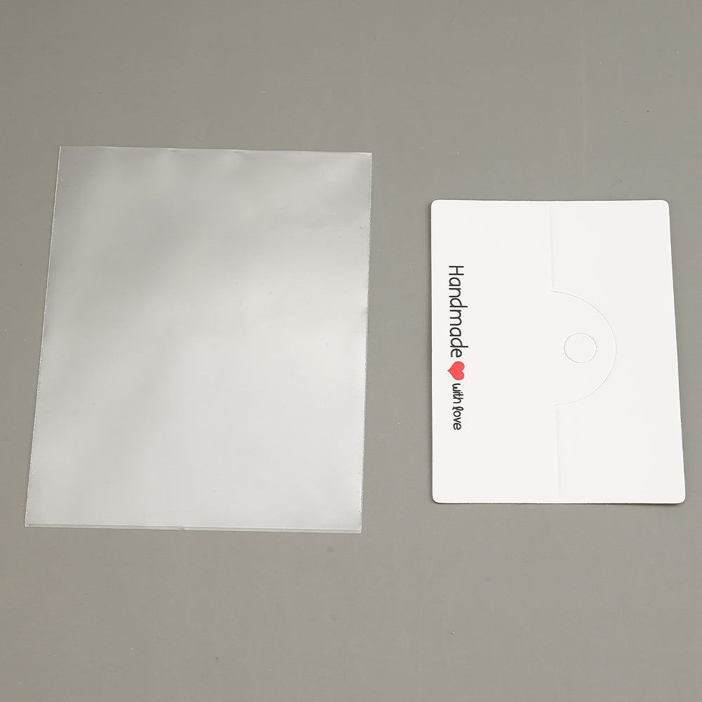 200PCS Handmade Jewelry Packaging Set with Clear Bags & Cards