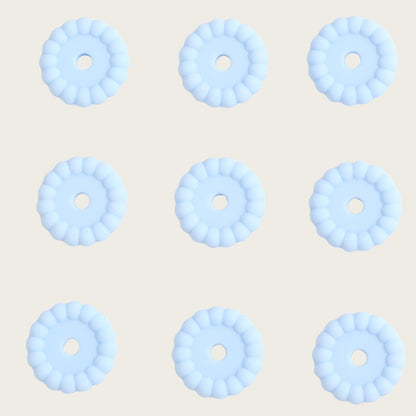 10pcs 12/15mm Silicone Disc Beads