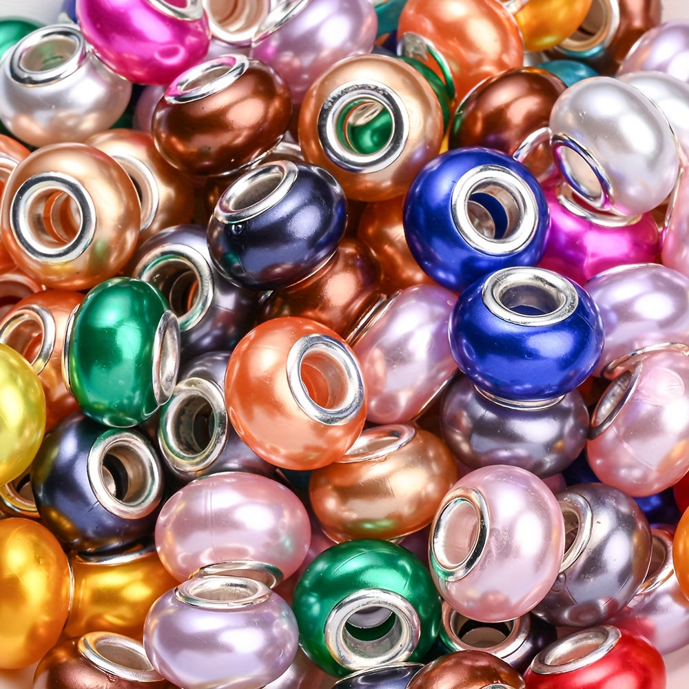Mixed Color Acrylic Pearl Beads