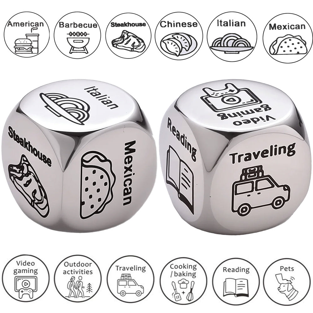 Stainless Steel Decision Dice Set