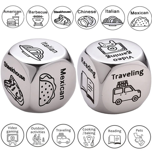 Stainless Steel Decision Dice Set