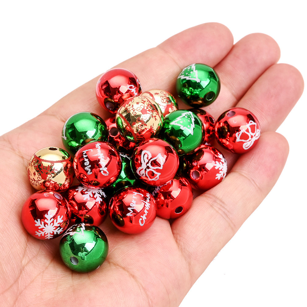 Patterned Round Acrylic Beads