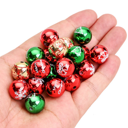 Patterned Round Acrylic Beads