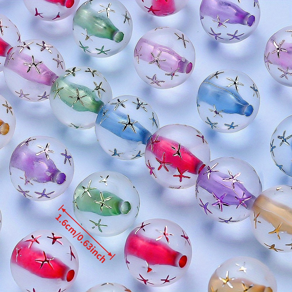 Starfish Heart Acrylic Beads