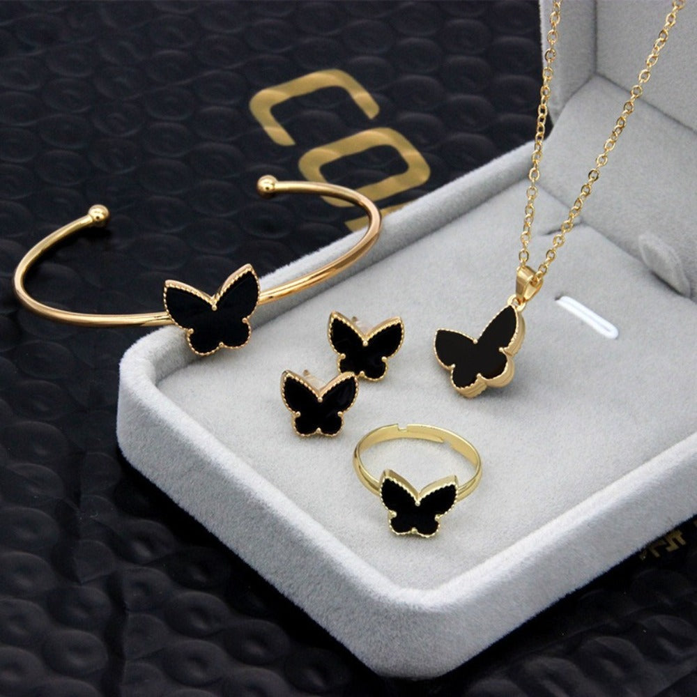 Double-Sided Butterfly Jewelry Set