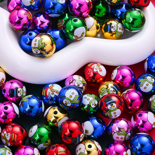 Christmas Acrylic Santa Claus Beads